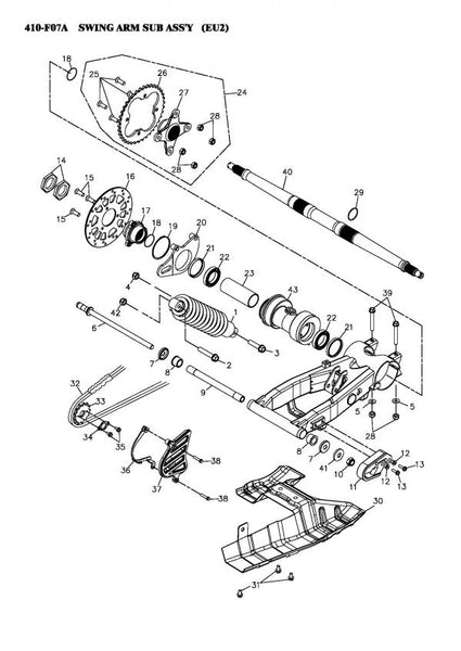 400 Sport Swing Arm Sub Assembly – Quadzilla Ltd